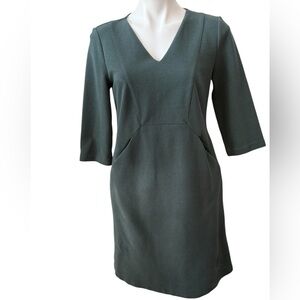Boden Dress in Dark Green with Pockets